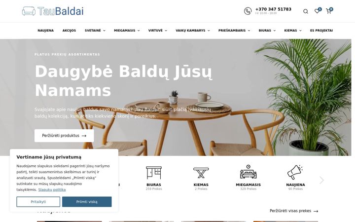 Screenshot of baldaipigu.lt