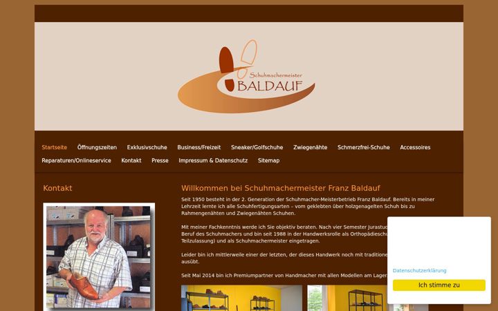Screenshot of baldauf-schuhmachermeister.de