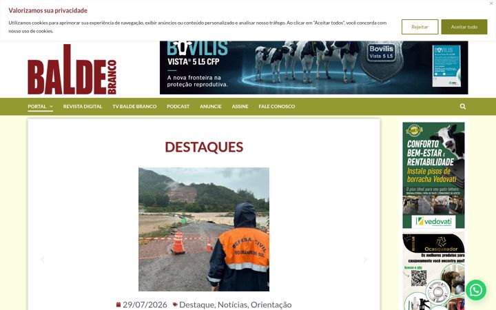 Екранна снимка на baldebranco.com.br