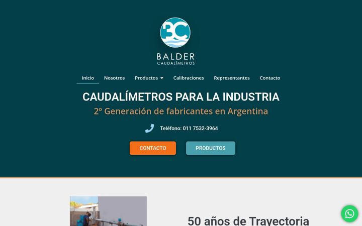 Screenshot of baldercaudalimetros.com
