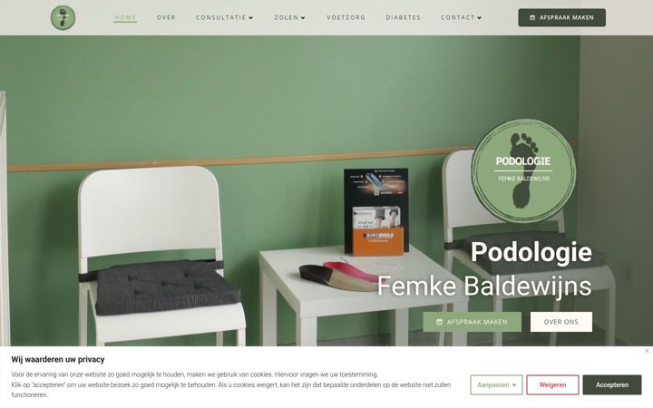 Screenshot of baldewijnspodologie.be