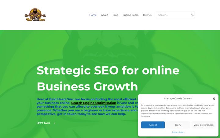 Screenshot of baldheadguru.com