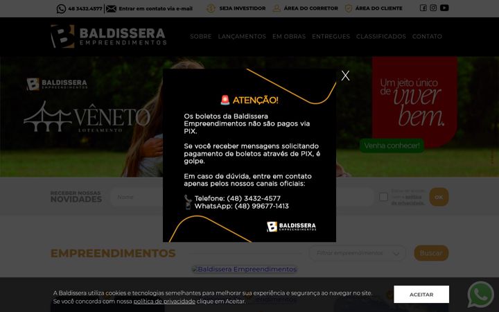 Екранна снимка на baldisseraempreendimentos.com.br