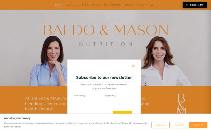 Screenshot of baldoandmason.com