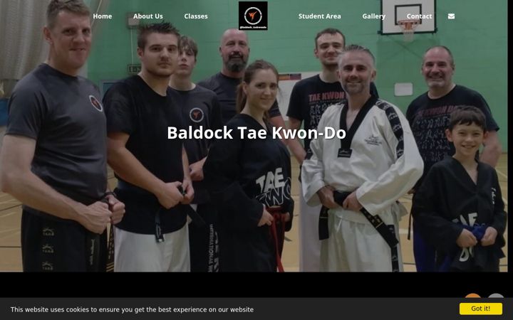 Screenshot of baldocktaekwondo.com