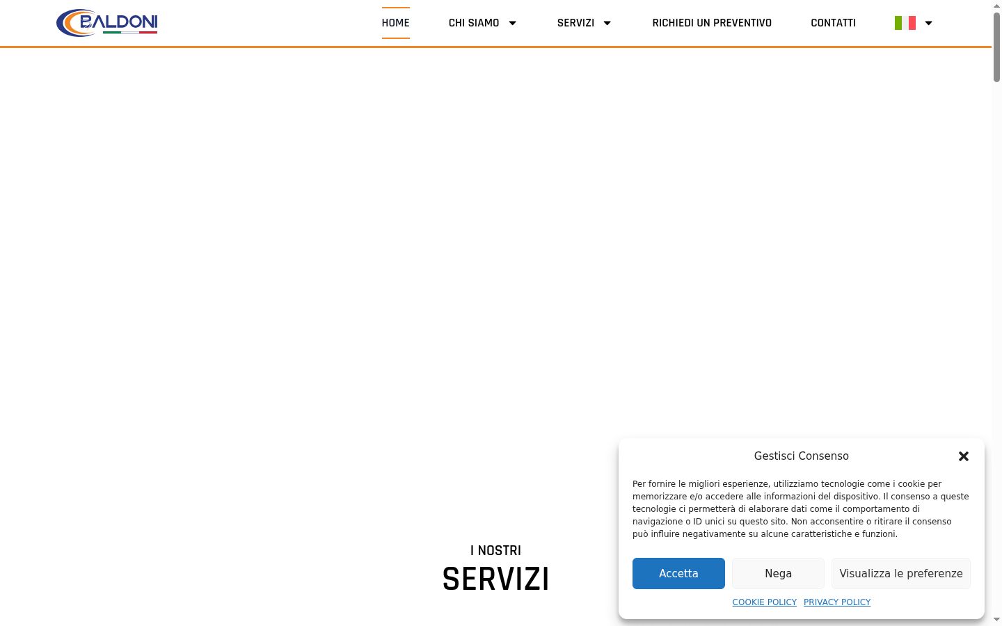 Captura de pantalla del banner de consentimiento mostrado antes de cualquier interacción