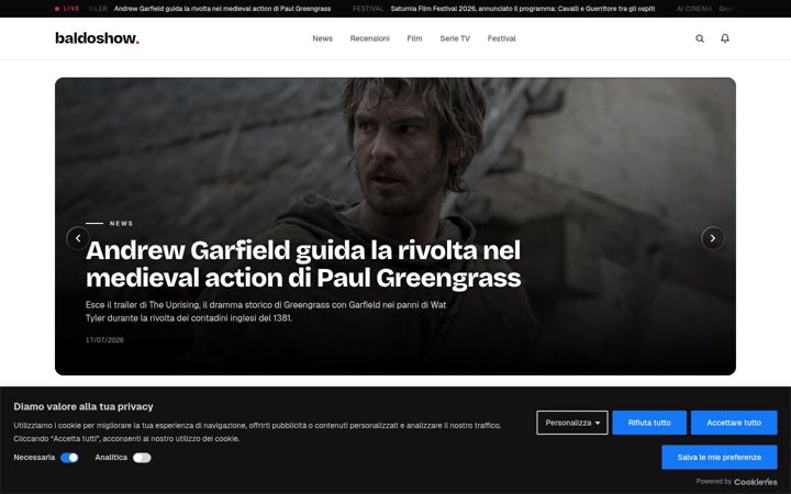 Screenshot of baldoshow.it