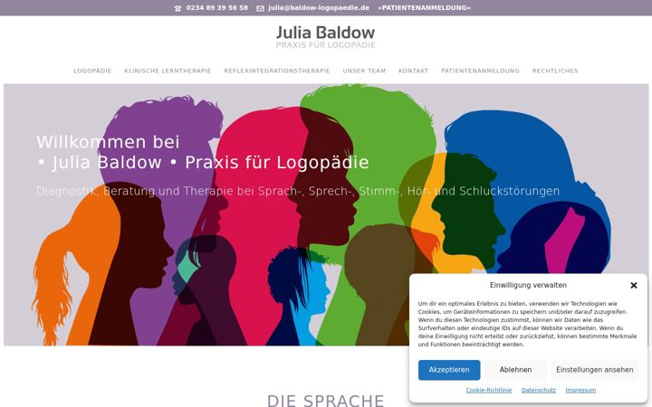 Capture d'écran de baldow-logopaedie.de