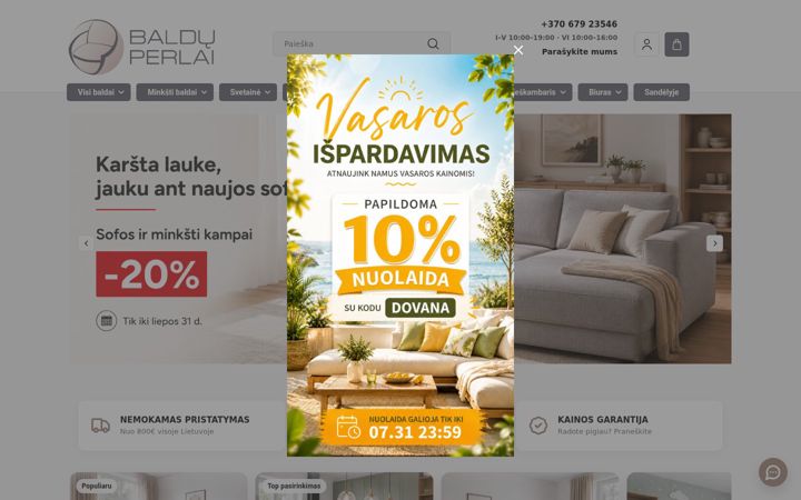 Skjermbilde av balduperlai.lt