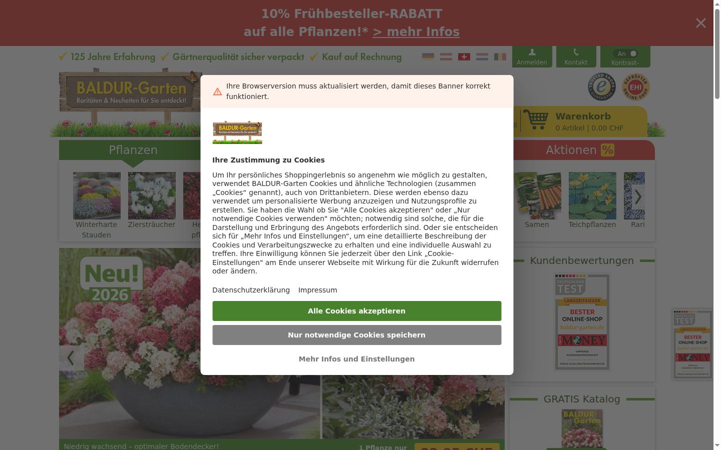 Capture d'écran de la bannière de consentement affichée avant toute interaction