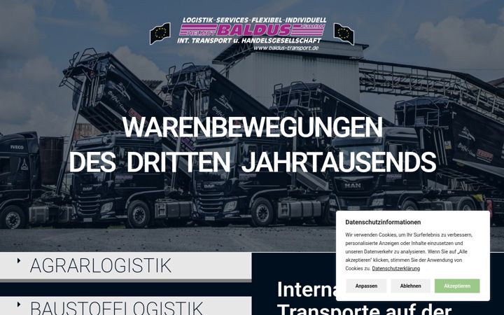Screenshot of baldus-transport.de