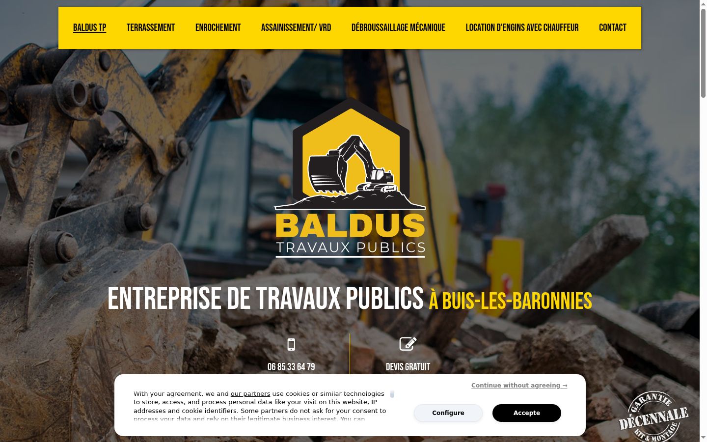 Screenshot tal-banner tal-kunsens muri qabel kwalunkwe interazzjoni