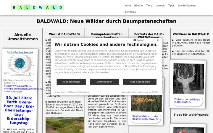 Screenshot of baldwald.de