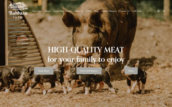 Screenshot of baldwinfarm.com