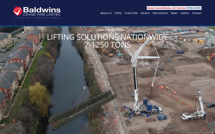Screenshot of baldwinscranehire.co.uk