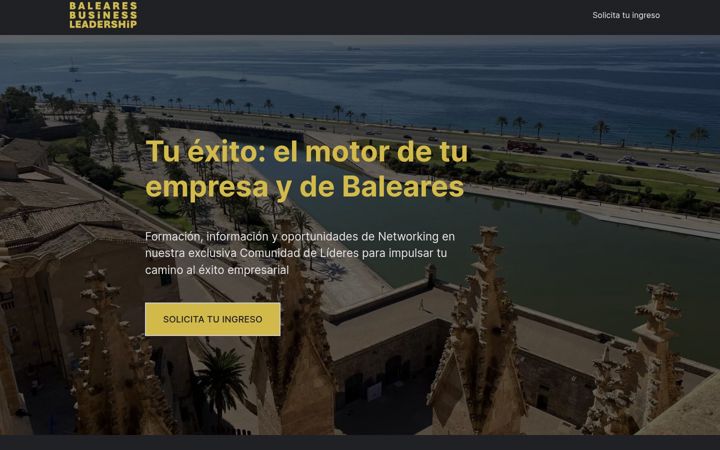 Screenshot of balearesbusinessleadership.com