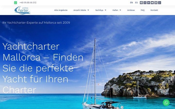 Screenshot of balearic-sailing.com