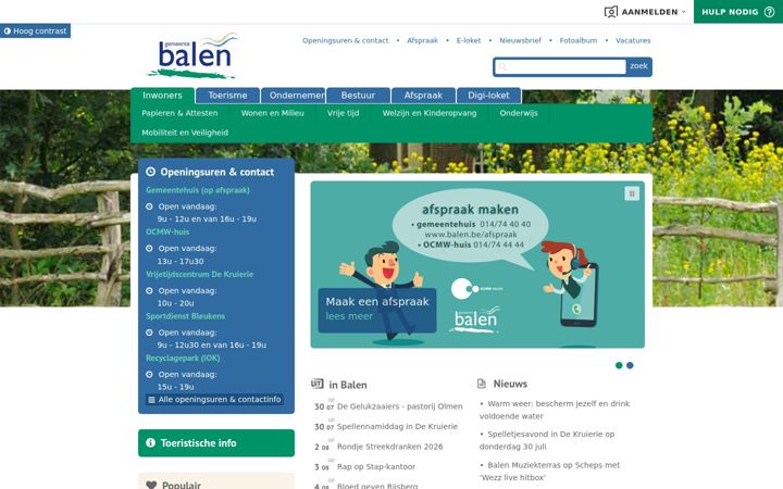 Screenshot of balen.be
