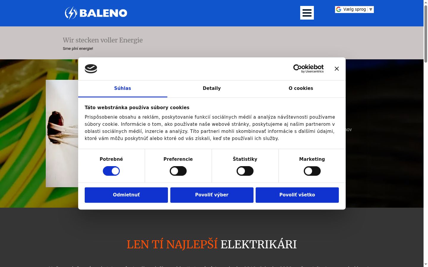 Screenshot of the consent banner shown before any interaction