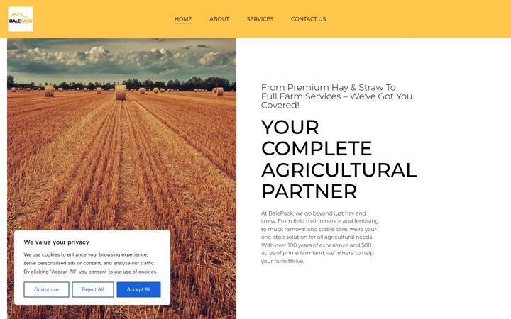 Screenshot of balepack.co.uk
