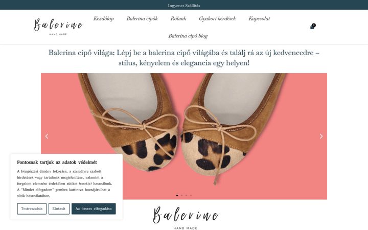 Screenshot of balerinacipo.hu