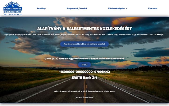 Screenshot of balesetmegelozes.hu