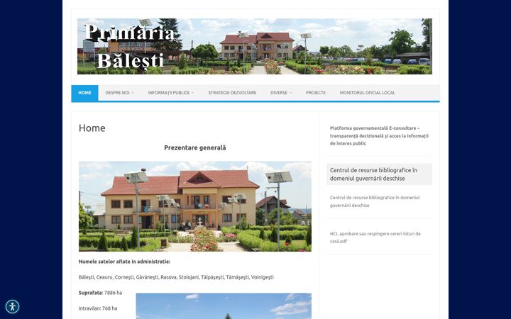Captură de ecran a balesti.ro