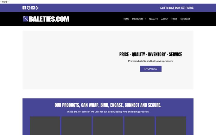 Screenshot of baleties.com