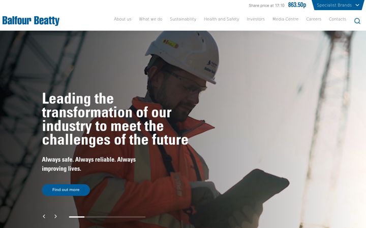 Screenshot of balfourbeatty.com