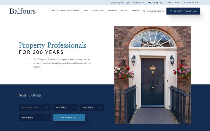 Screenshot of balfours.co.uk