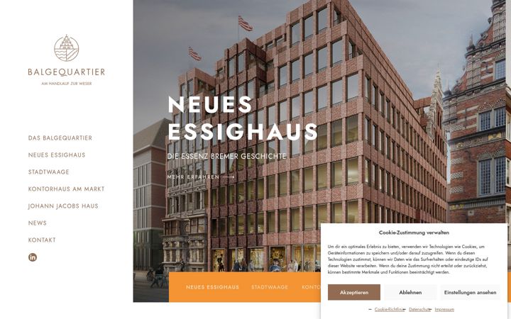 Екранна снимка на balgequartier.de