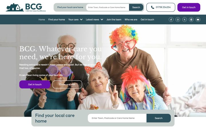 Screenshot of balhousiecare.co.uk