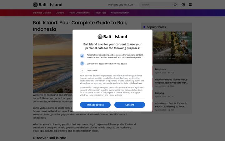 Screenshot of bali-island.com