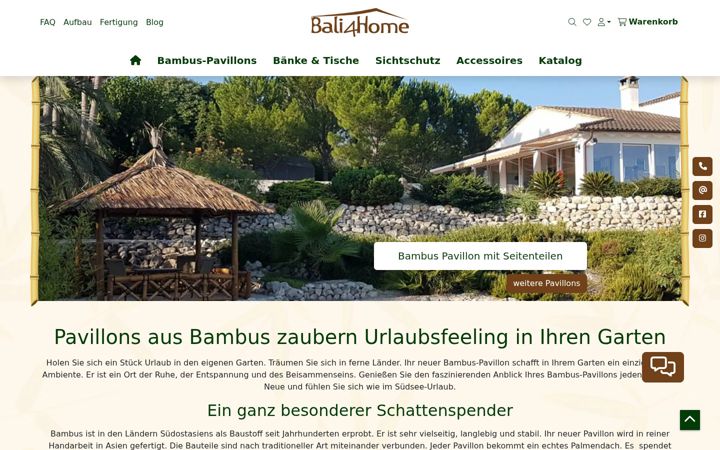 Screenshot of bali4home.de