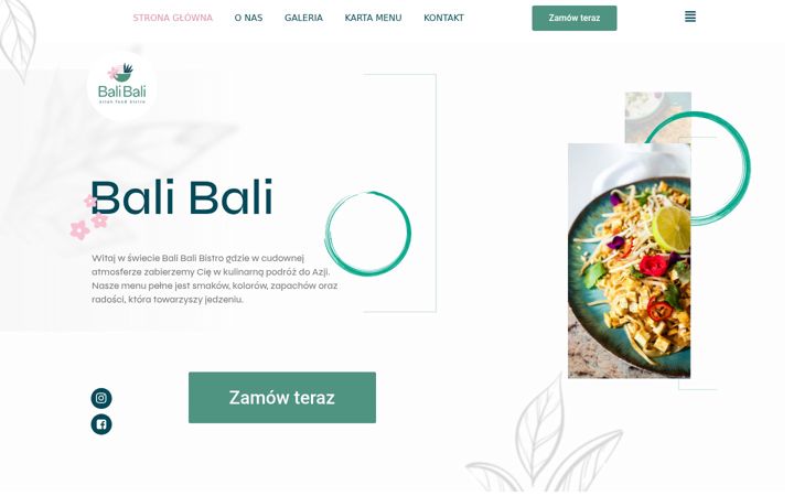 Kuvakaappaus sivustosta balibalibistro.pl