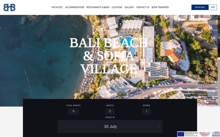 Screenshot of balibeach.gr