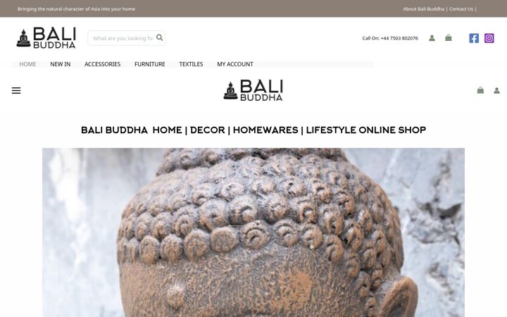Screenshot of balibuddha.co.uk