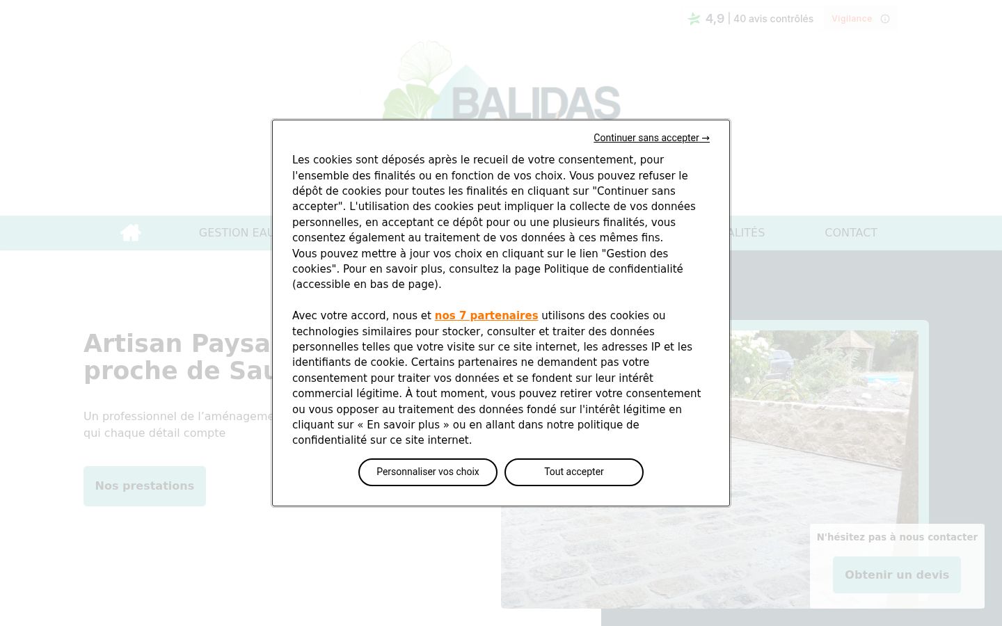Screenshot del banner di consenso mostrato prima di qualsiasi interazione