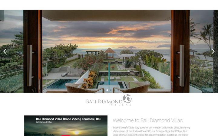 Screenshot of balidiamondvillas.com
