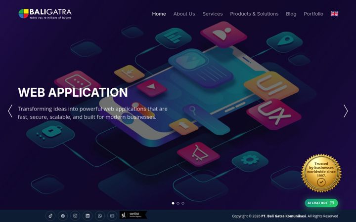 Screenshot of baligatra.com
