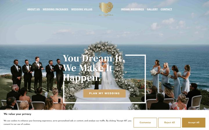 Screenshot of balihappyevents.com