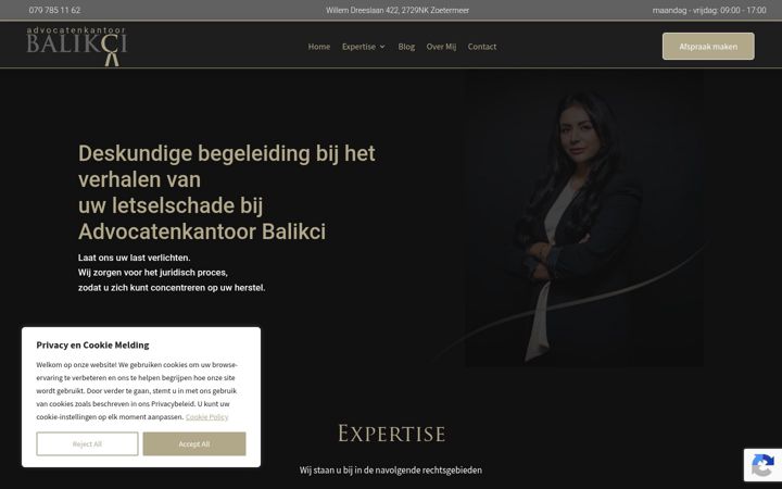 Screenshot of balikci.nl