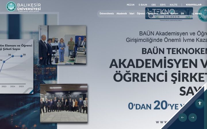 Screenshot of balikesir.edu.tr