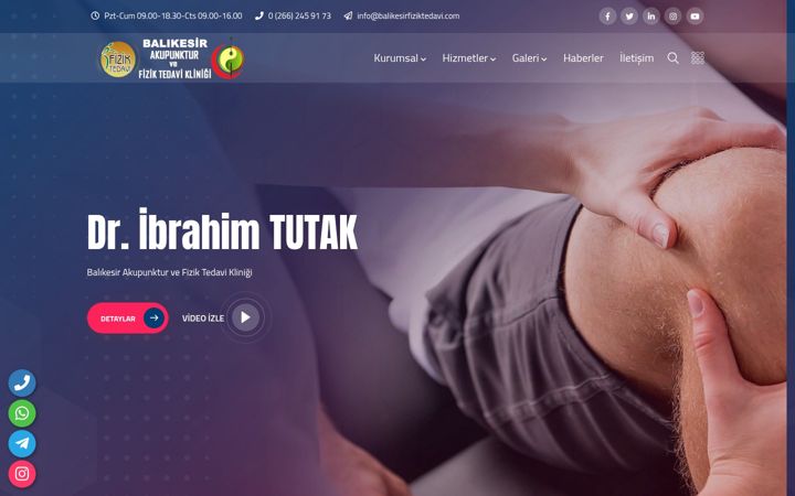 Screenshot of balikesirfiziktedavi.com