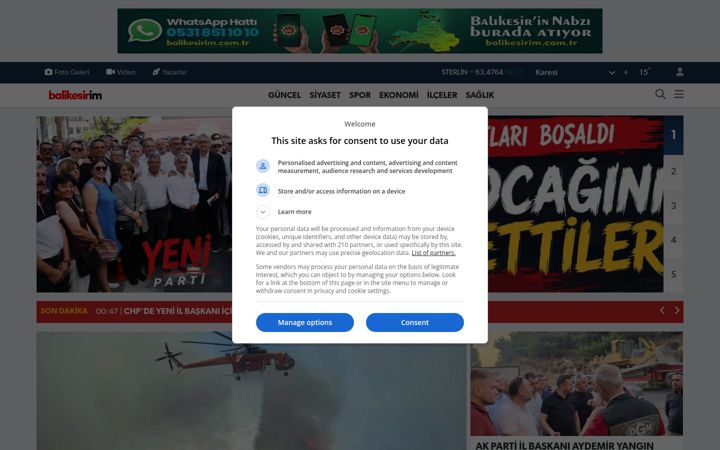 Screenshot of balikesirim.net