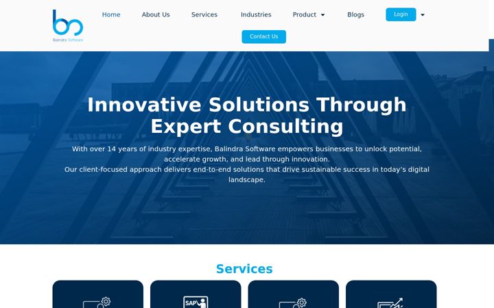 Screenshot of balindrasoftware.co.uk