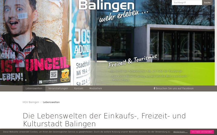 Екранна снимка на balingen-mehr-erleben.de