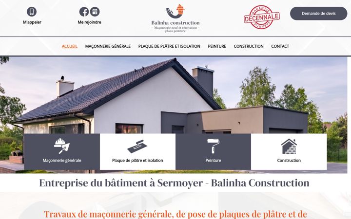 Skärmbild av balinha-construction.fr