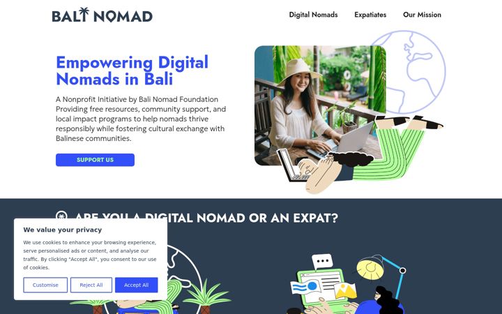 Screenshot of balinomad.org