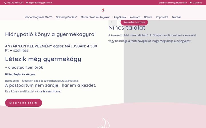 Screenshot di balintboglarka.hu